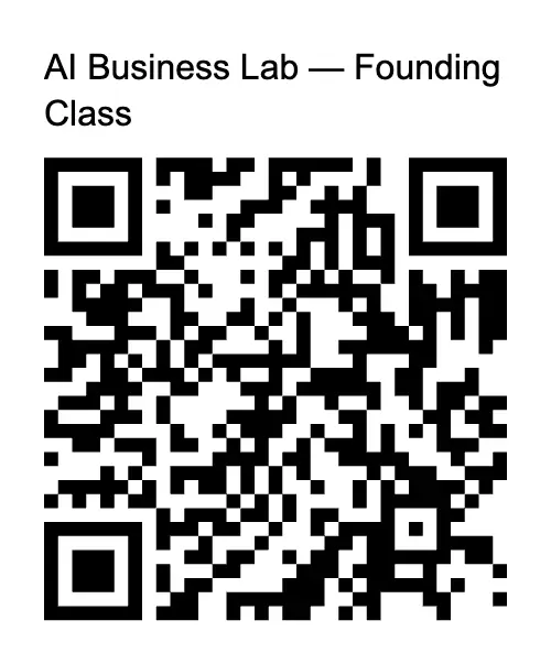 QR code for the AI Business Lab founding-group reservation